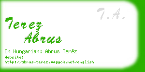 terez abrus business card