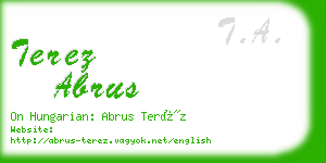 terez abrus business card